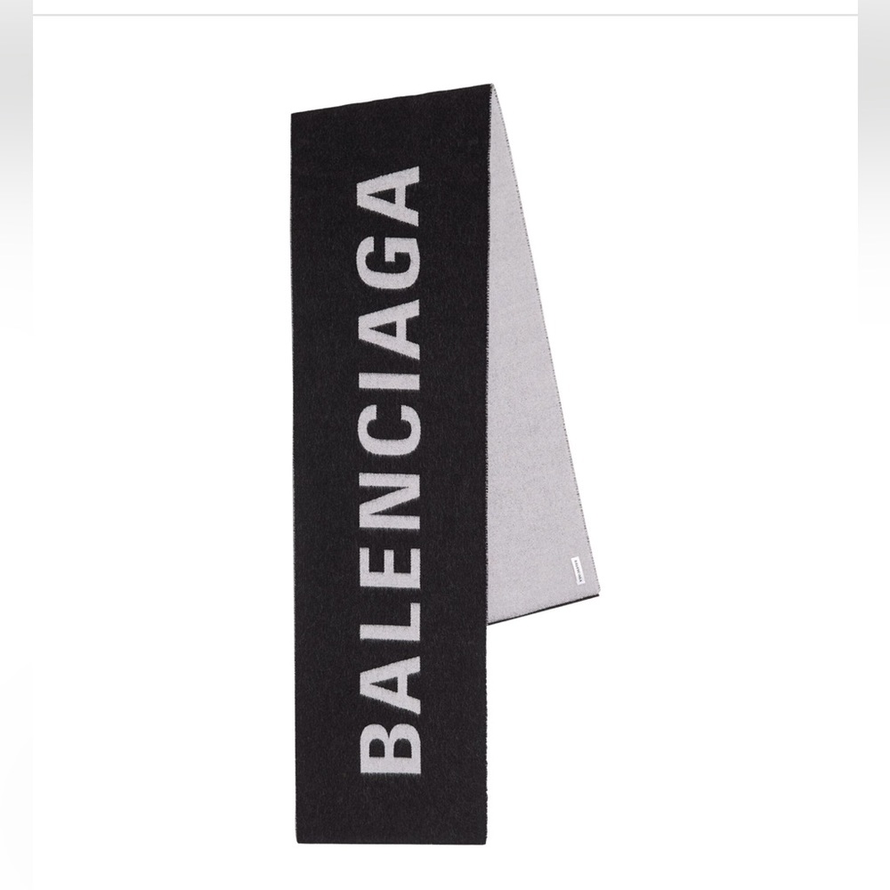 BALENCIAGA Wool Logo Scarf